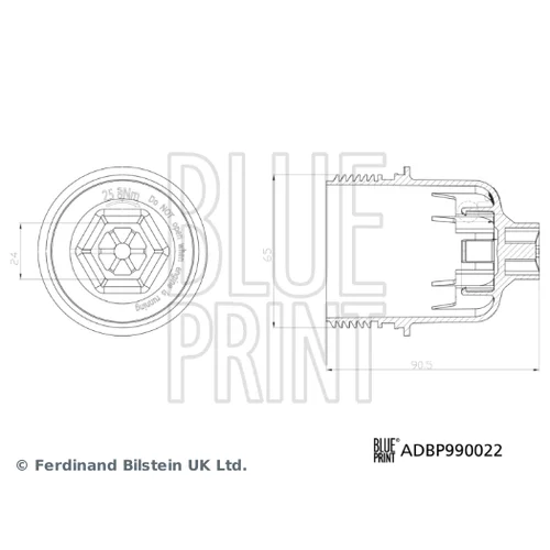 Veko, puzdro olejového filtra BLUE PRINT ADBP990022 - obr. 1