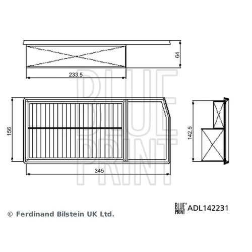 Vzduchový filter BLUE PRINT ADL142231 - obr. 2