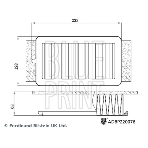 Vzduchový filter BLUE PRINT ADBP220076 - obr. 2