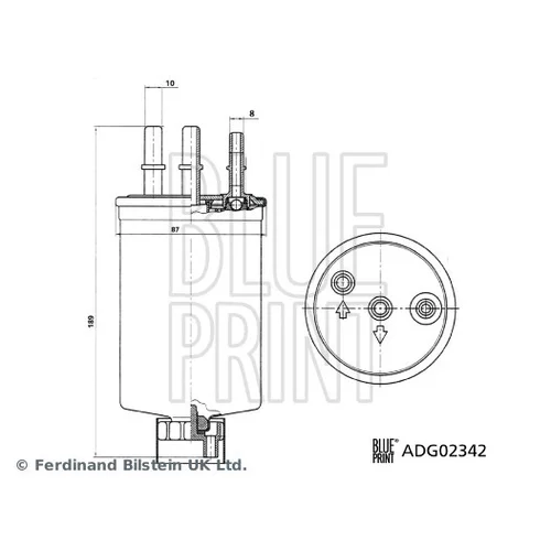 Palivový filter ADG02342 (BLUE PRINT) - obr. 2