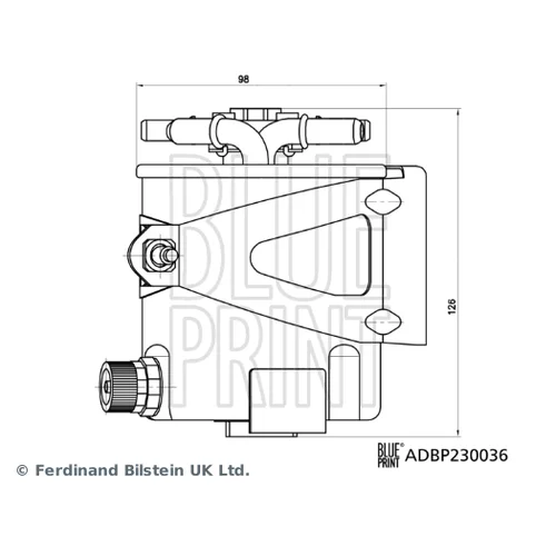 Palivový filter ADBP230036 (BLUE PRINT) - obr. 2