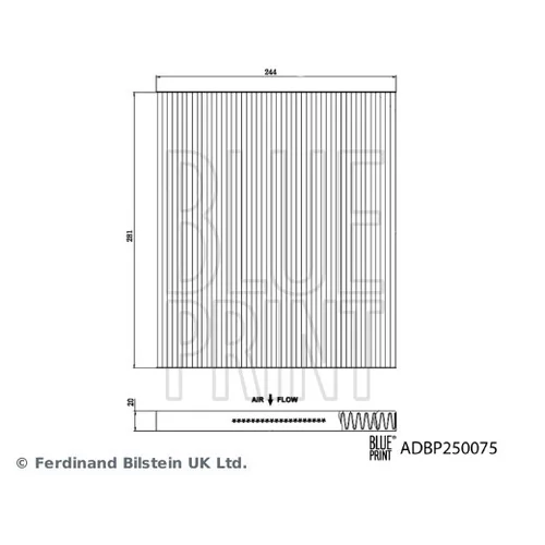 Filter vnútorného priestoru BLUE PRINT ADBP250075 - obr. 1