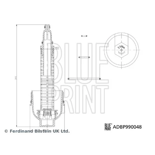 Veko, puzdro olejového filtra BLUE PRINT ADBP990048