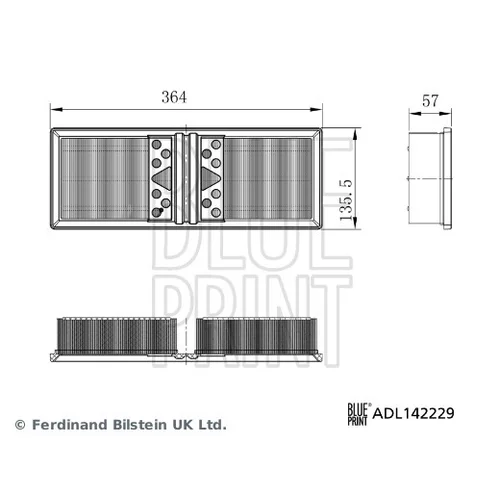 Vzduchový filter BLUE PRINT ADL142229 - obr. 2