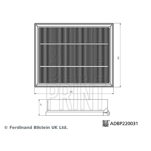 Vzduchový filter BLUE PRINT ADBP220031 - obr. 1