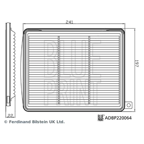 Vzduchový filter BLUE PRINT ADBP220064 - obr. 2