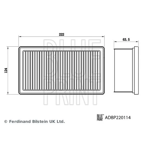 Vzduchový filter BLUE PRINT ADBP220114 - obr. 2