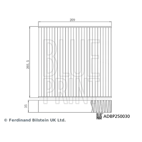 Filter vnútorného priestoru BLUE PRINT ADBP250030 - obr. 2