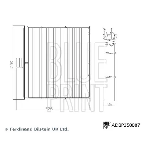 Filter vnútorného priestoru BLUE PRINT ADBP250087 - obr. 2