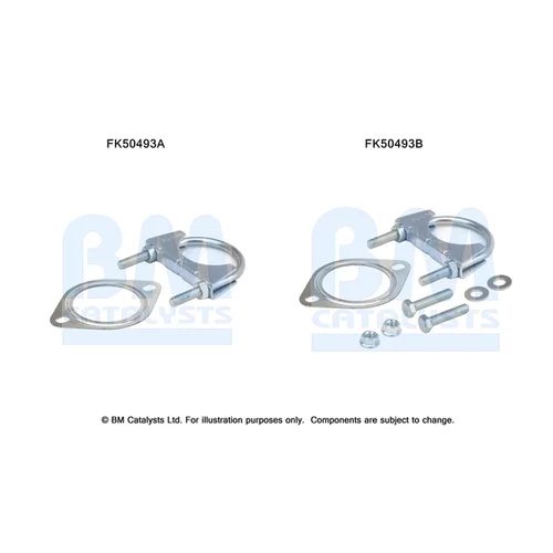 Montážna sada pre výfukovú trubku BM CATALYSTS FK50493