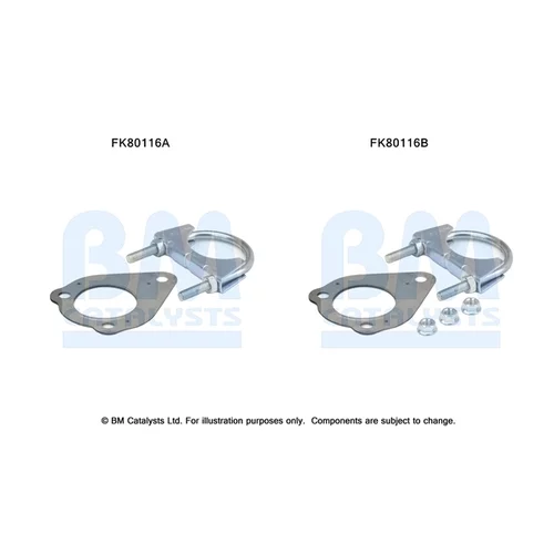 Katalyzátor - montážna sada BM CATALYSTS FK80116