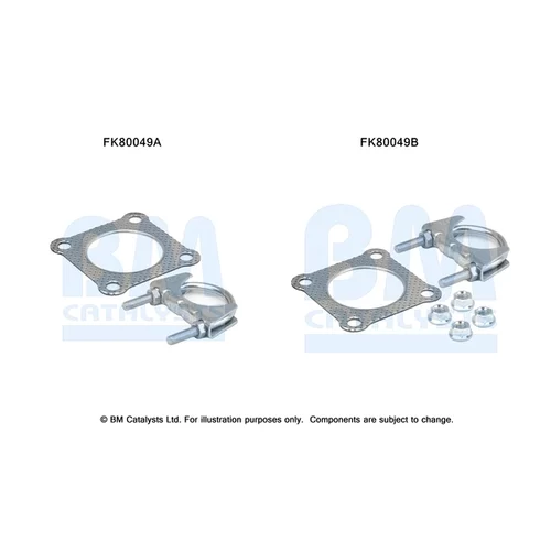 Katalyzátor - montážna sada BM CATALYSTS FK80049