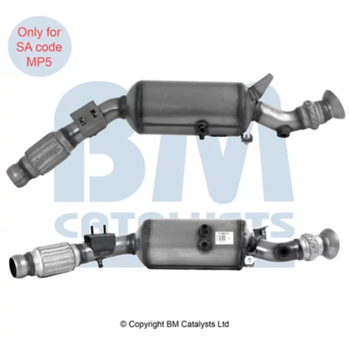 Filter sadzí/pevných častíc výfukového systému BM CATALYSTS BM11461H