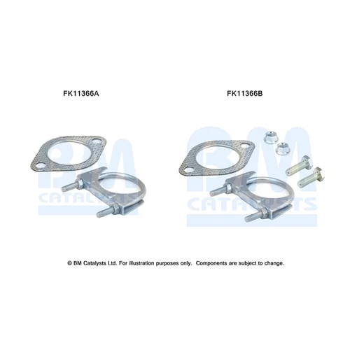 Filter pevných častíc - montážna sada BM CATALYSTS FK11366