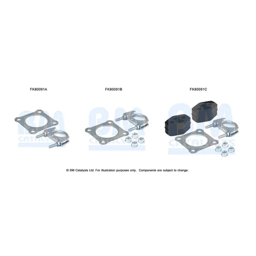 Katalyzátor - montážna sada BM CATALYSTS FK80091