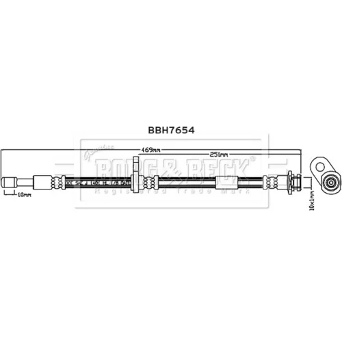 Brzdová hadica BORG & BECK BBH7654