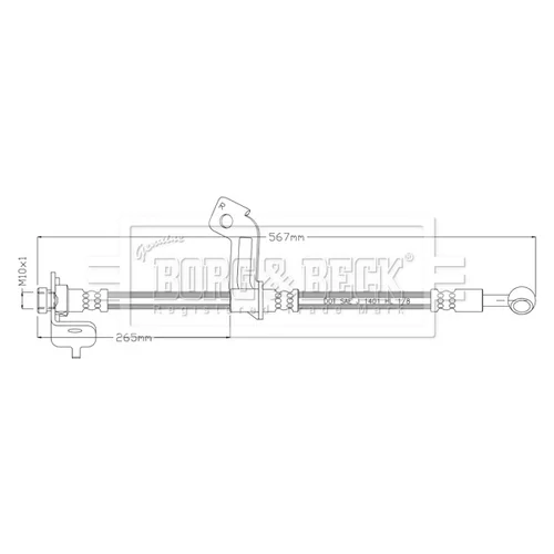 Brzdová hadica BORG & BECK BBH8899