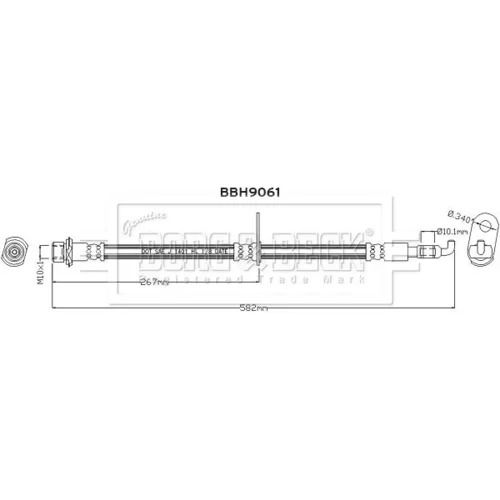 Brzdová hadica BORG & BECK BBH9061