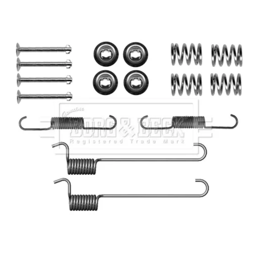 Sada príslušenstva čeľustí parkovacej brzdy BORG & BECK BBK6162