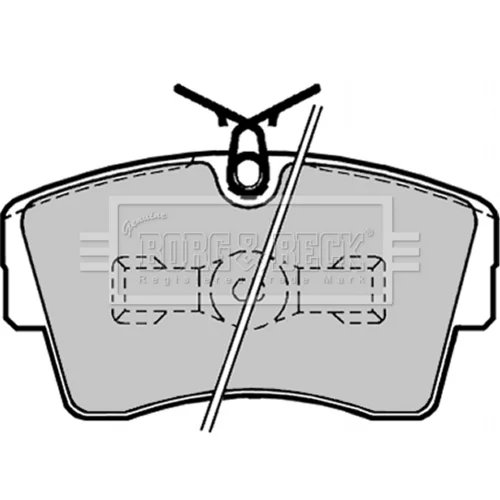 Sada brzdových platničiek kotúčovej brzdy BORG & BECK BBP1166