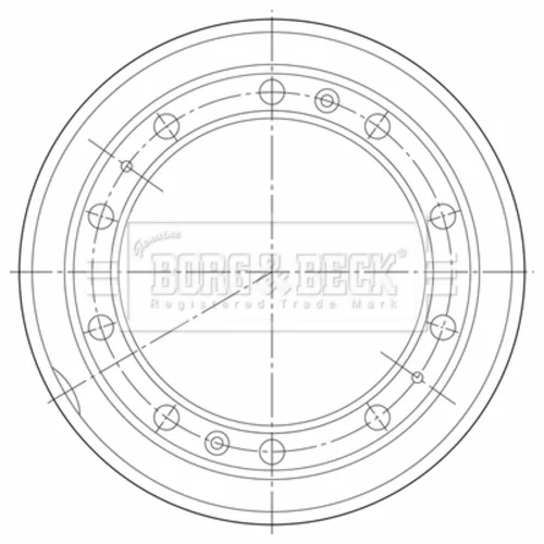 Brzdový bubon BORG & BECK BBR32518