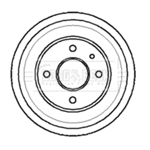 Brzdový bubon BORG & BECK BBR7013