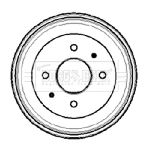 Brzdový bubon BORG & BECK BBR7025