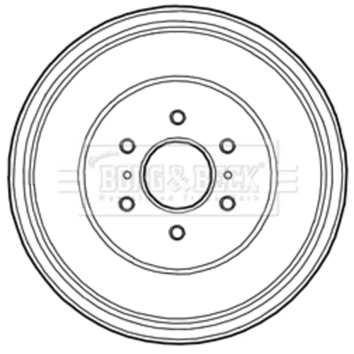 Brzdový bubon BORG & BECK BBR7221