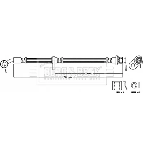 Brzdová hadica BORG & BECK BBH8156