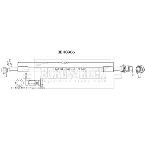 Brzdová hadica BORG & BECK BBH8966