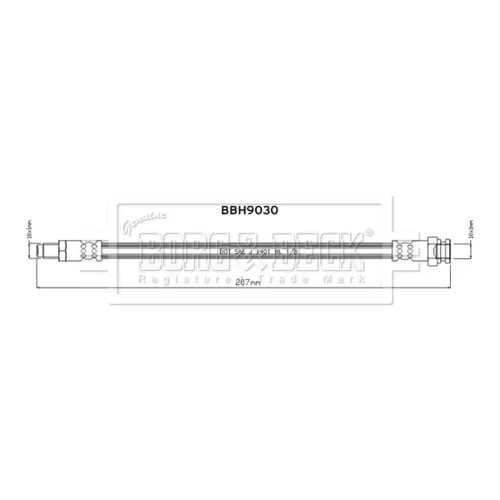 Brzdová hadica BORG & BECK BBH9030