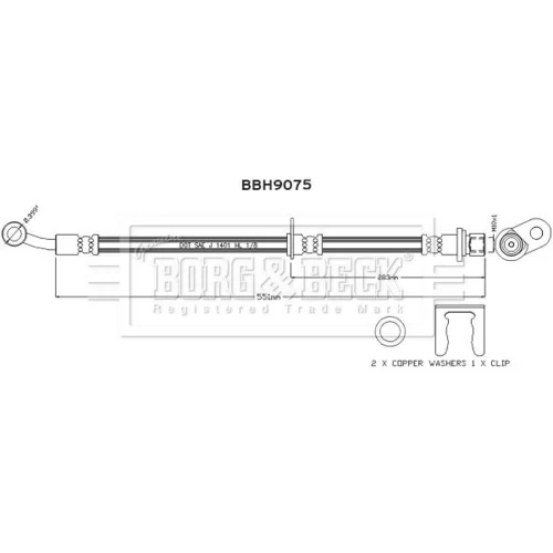 Brzdová hadica BORG & BECK BBH9075