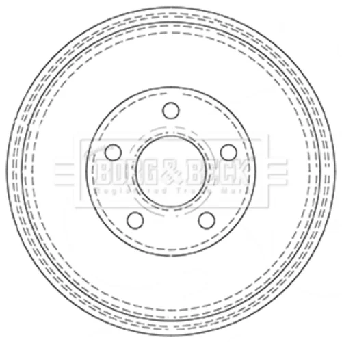 Brzdový bubon BORG & BECK BBR7137