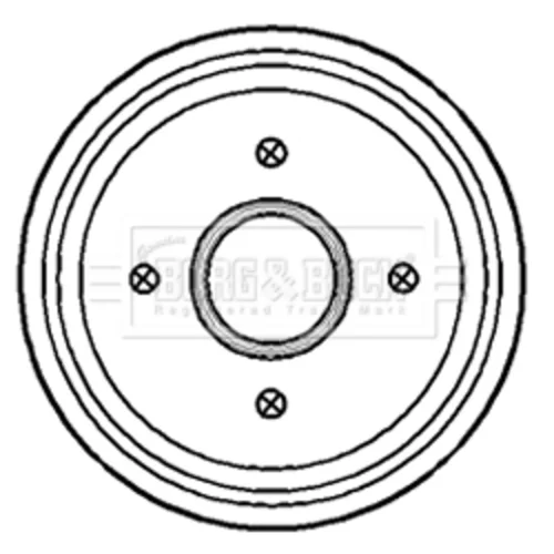 Brzdový bubon BORG & BECK BBR7154