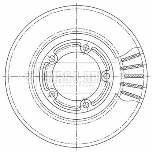 Brzdový kotúč BORG & BECK BBD5254