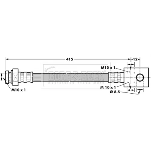 Brzdová hadica BORG & BECK BBH7167 - obr. 1