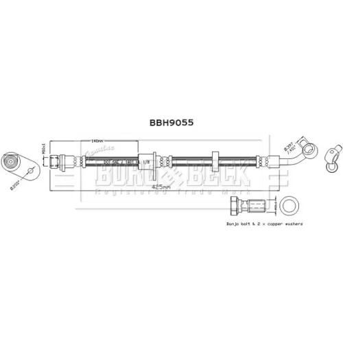 Brzdová hadica BORG & BECK BBH9055