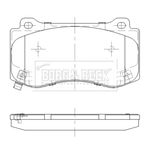 Sada brzdových platničiek kotúčovej brzdy BORG & BECK BBP2474