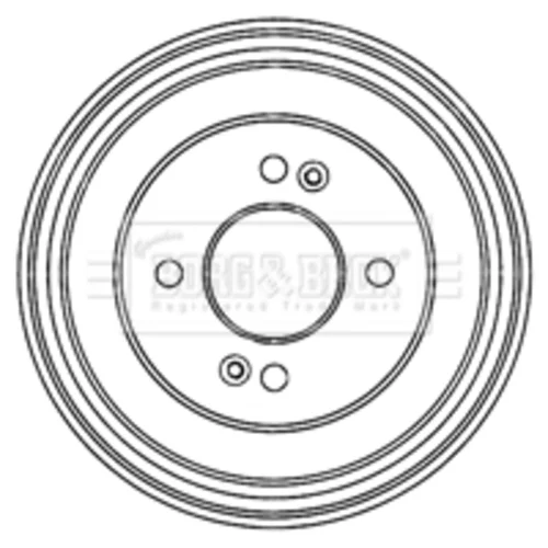 Brzdový bubon BORG & BECK BBR7207
