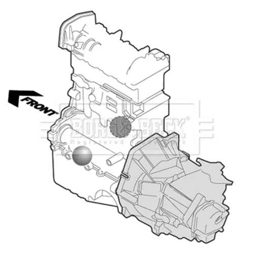 Uloženie motora BORG & BECK BEM3129 - obr. 1