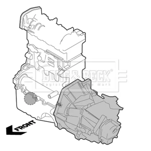 Uloženie motora BORG & BECK BEM3923 - obr. 1