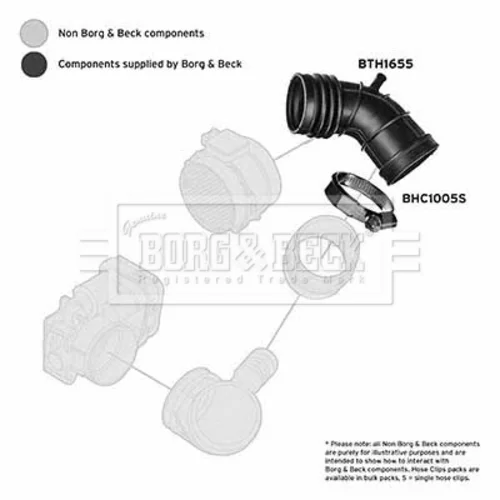 Nasávacia hadica, Vzduchový filter BORG & BECK BTH1655 - obr. 1
