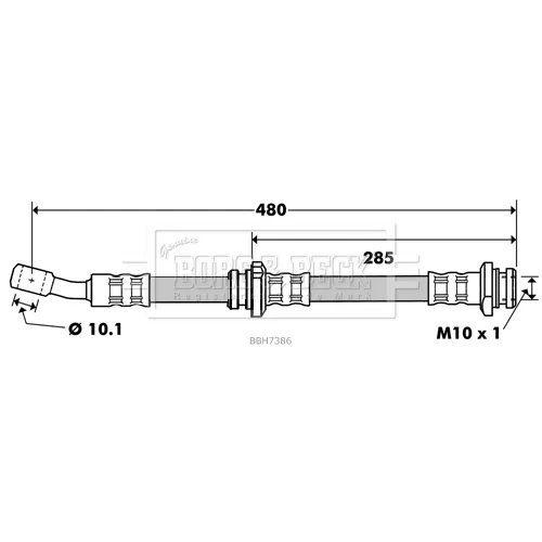 Brzdová hadica BORG & BECK BBH7386