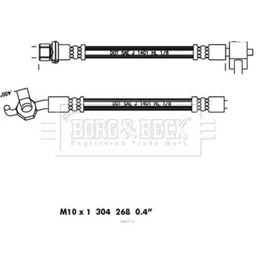 Brzdová hadica BORG & BECK BBH7732