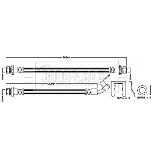 Brzdová hadica BORG & BECK BBH8036