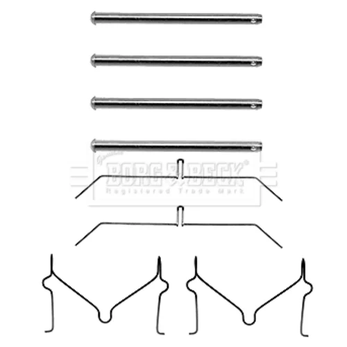 Sada príslušenstva obloženia kotúčovej brzdy BORG & BECK BBK1214