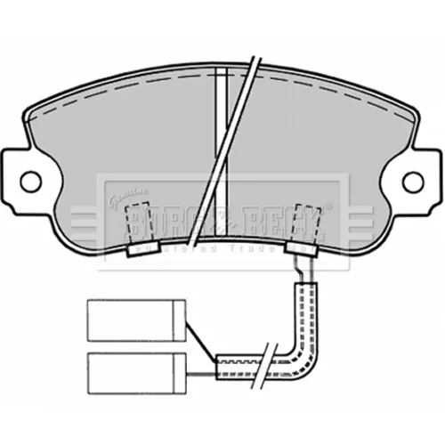 Sada brzdových platničiek kotúčovej brzdy BBP1023 (BORG & BECK)