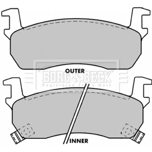 Sada brzdových platničiek kotúčovej brzdy BORG & BECK BBP1270