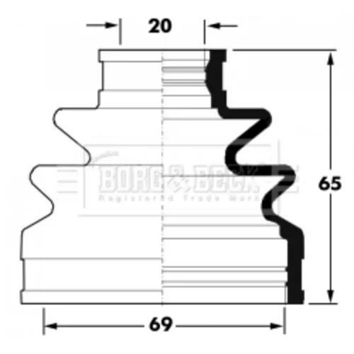Manžeta hnacieho hriadeľa - opravná sada BORG & BECK BCB6039