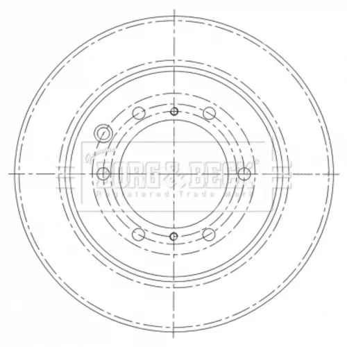 Brzdový kotúč BORG & BECK BBD6008S